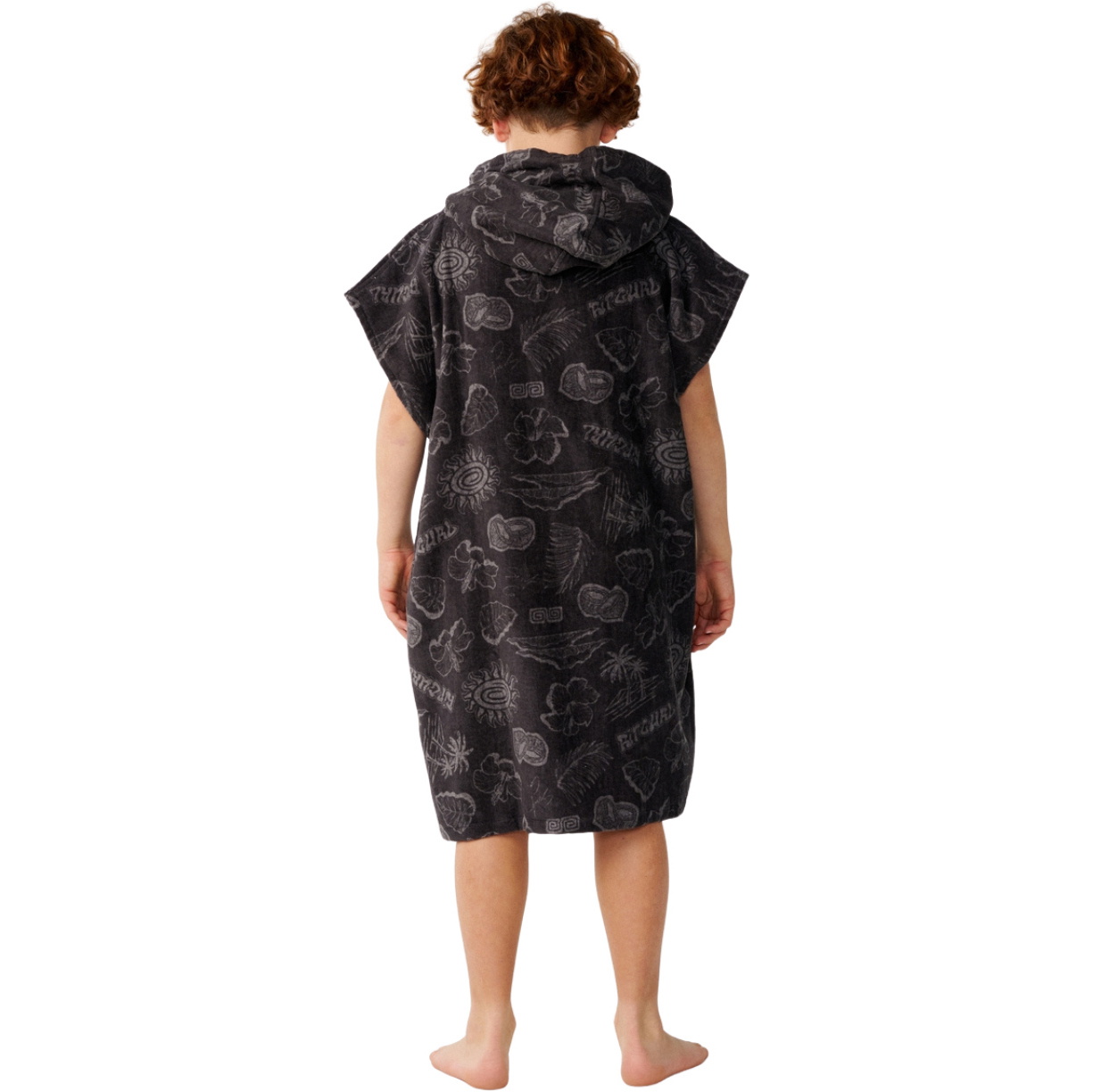 2026 Rip Curl Junior Sessies Hooded Handdoek 00DBTO - Washed Black